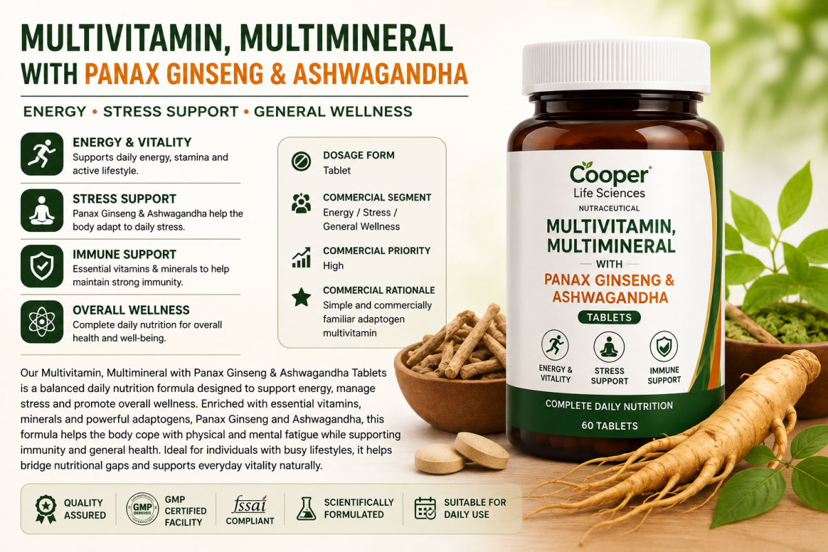 Multivitamin, Multimineral with Panax Ginseng & Ashwagandha Tablets